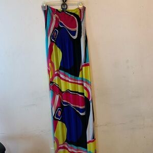 Mlle Gabrielle Colorful Abstract Maxi Dress